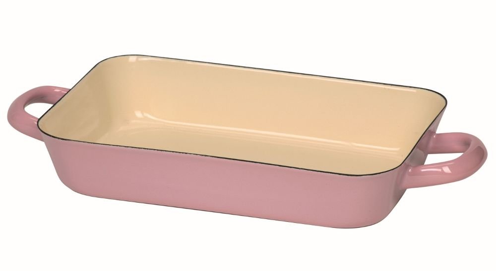Riess 0049-006 Bratpfanne 26/17 CLASSIC - BUNT/PASTELL, Farbe Rosa, Maße 26 x 17 cm, Induktion, Emaille