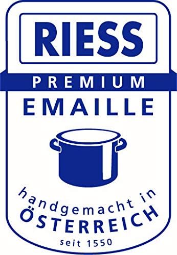 Riess 0682-022 Classic-Backförmchen, Emaille, schwarz – Niedriger Durchmesser und Höhe für muffige Genüsse