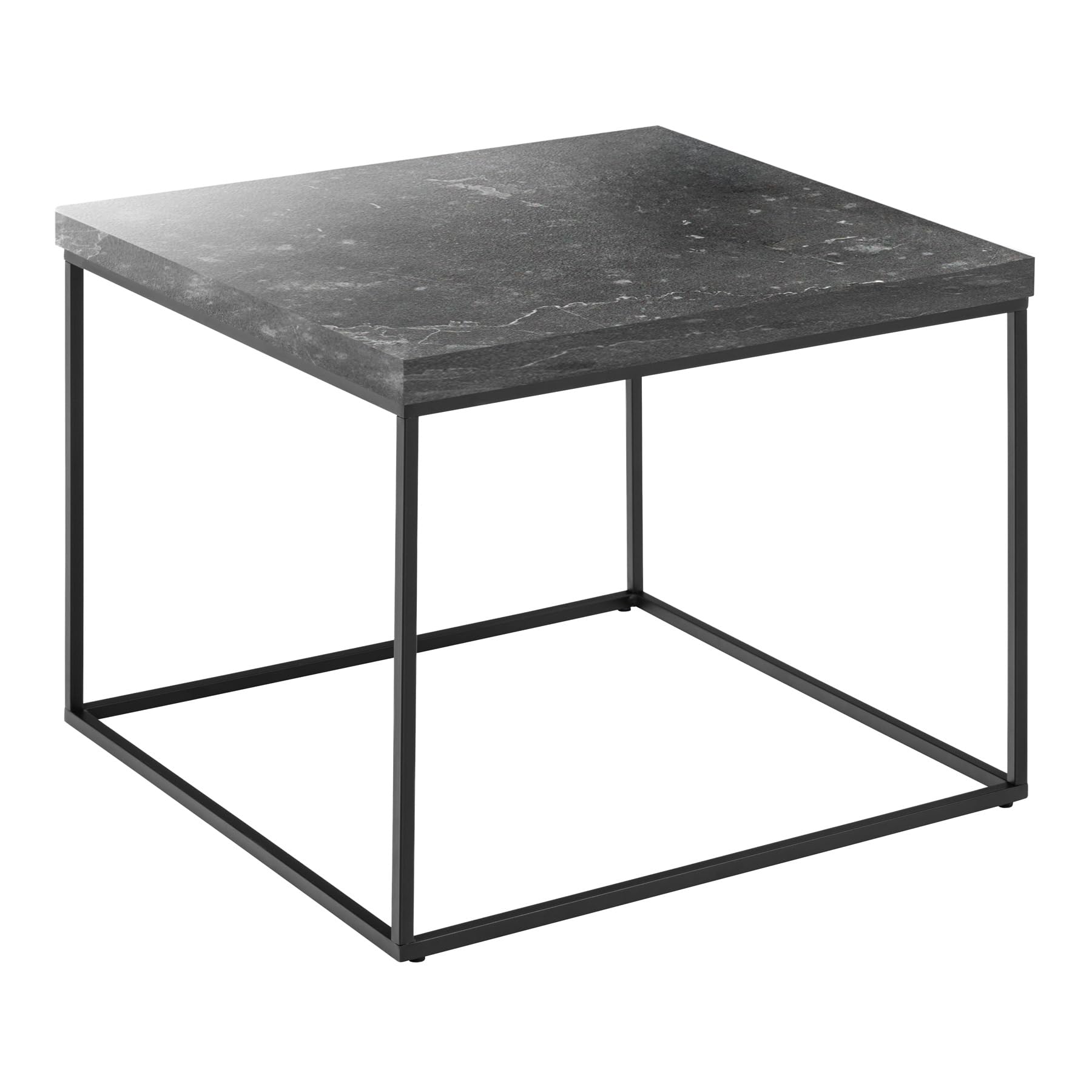 Riess Ambiente Moderner Couchtisch - Metallgestell - Marmor-Design - anthrazit schwarz - 60cm - Architektur