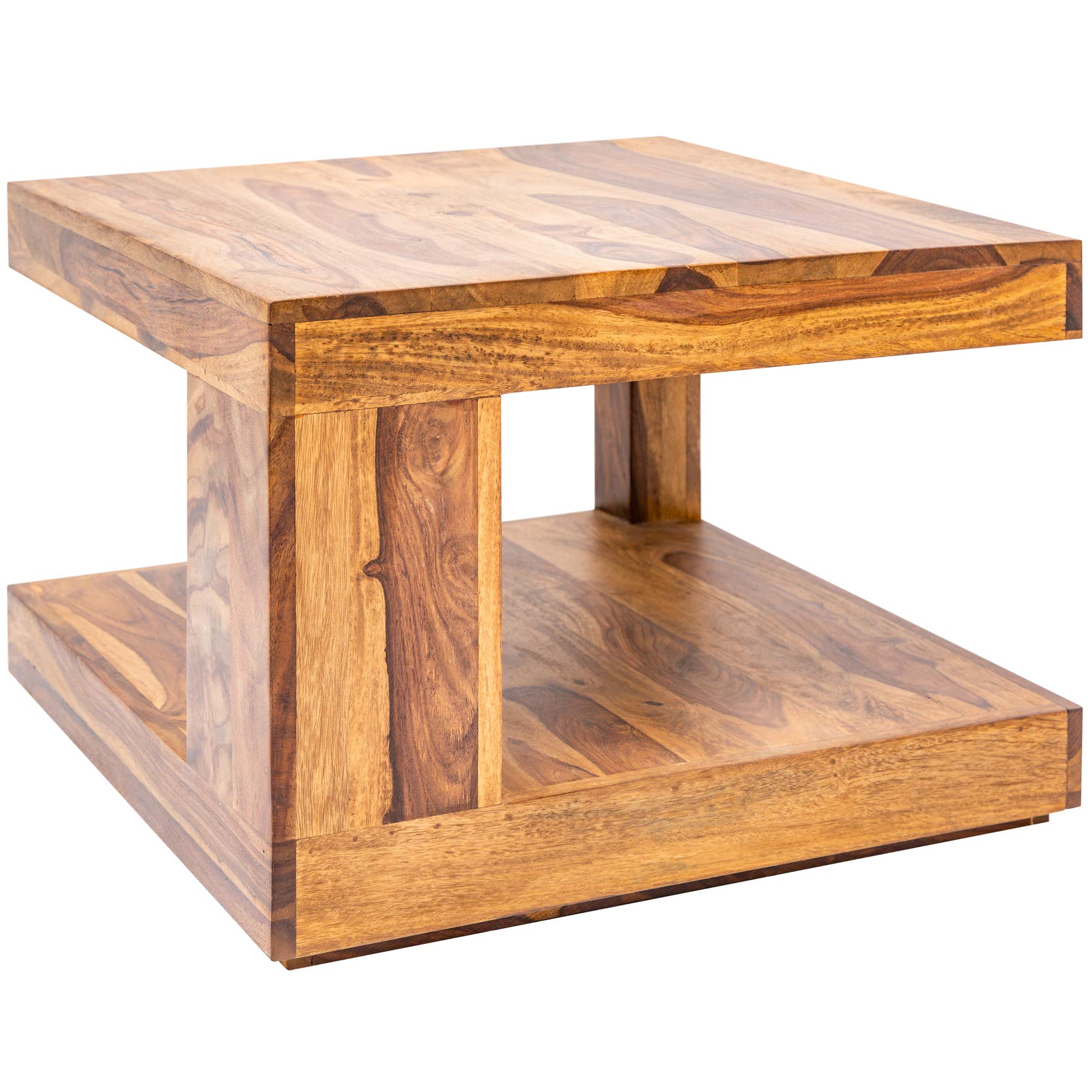 Invicta Massiver Edelholz Couchtisch Giant 60cm Sheesham Stone Finish für das Ambiente des Wohnzimmers